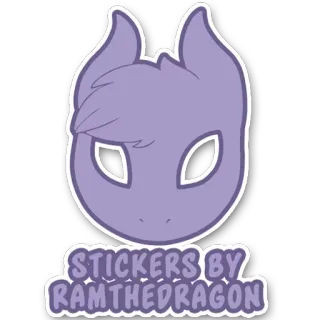 🖐 3b060403 STICKERS BY RAMTHEDRAGON 스티커, ramthedragon, 보라색, 만화, 용 telegram sticker