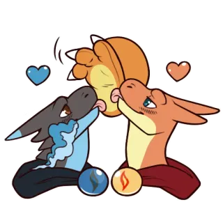 💙 c5a8236b pokemon, charizard, lamiendo, dibujos animados, fanart telegram sticker
