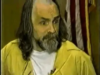 😐 4c716526 Charles Manson Charles Manson, crimine, prigione, capo setta, criminale telegram sticker
