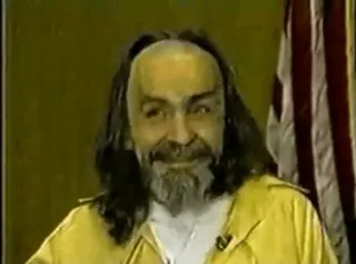 😐 d54ff0e0 Charles Manson criminale, capo setta, prigione, prigione, tribunale, omicidio telegram sticker