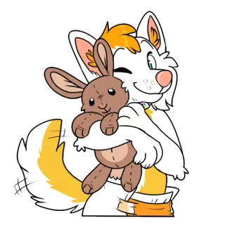 🧸 669d2eb1 การ์ตูน, สัตว์, เฟอร์รี่, กระต่าย, น่ารัก, สติกเกอร์ telegram sticker