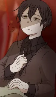 🎼 079ae443 Аниме, Персонаж, Цифровое искусство, Иллюстрация, Мультфильм, Портрет telegram sticker