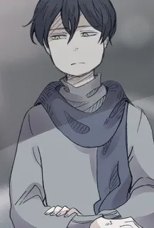 🏥 219a60d7 Аниме, Персонаж, Грустный, Задумчивый, Иллюстрация, Искусство telegram sticker