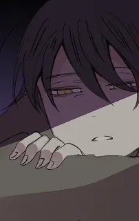 😰 d18306ba Аниме, Манга, Мультфильм, Персонаж, Сонный, Уставший telegram sticker