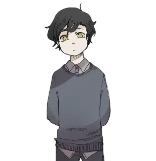 😶 f6698f27 мальчик, персонаж, арт, иллюстрация, мультфильм telegram sticker