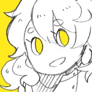 🥪 ff7be7df Аниме, Мультфильм, Иллюстрация, Эскиз, Рисунок, Персонаж telegram sticker