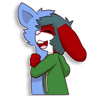 ☺️ 89127a0a Cartone animato, Animale, Abbraccio, Felice, Peloso whatsapp sticker