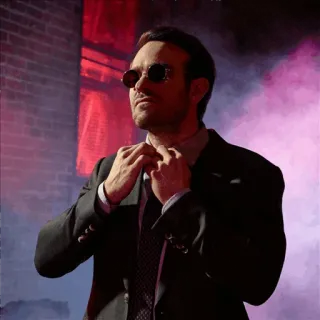 😎 33203706 Daredevil aventureiro, Charlie Cox, Matt Murdock, Marvel, Netflix, super-herói telegram sticker