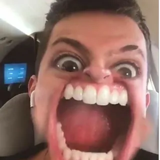 ✨ 262734d0 cara, boca, gracioso, tonto, expresión, boca abierta telegram sticker