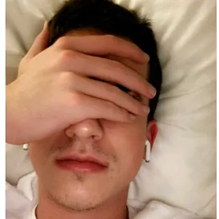 ✨ 4b68ee3e Facepalm, Decepción, Vergüenza, Cubriéndose la cara, Persona, Expresión, Emocional, Mano en la cara telegram sticker