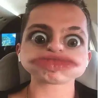 ✨ dc3ddabf gracioso, tonto, cara, filtro, retrato telegram sticker