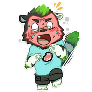 😳 b1e1985b Furry, Anthropomorph, Cartoon, Charakter, Otter telegram sticker