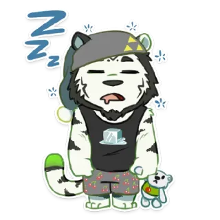💤 c5ea5ab9 ZZZ schlafen, tier, niedlich, cartoon, schlafend, kawaii, bär, flauschig telegram sticker