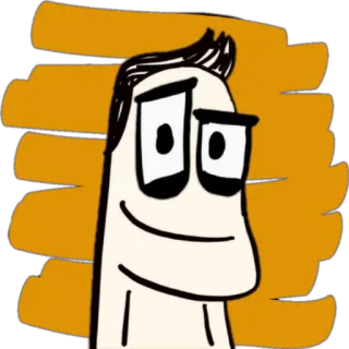 😎 5dfea500 Cartoon, Illustratie, Personage, Tekening, Grappig, Krabbel telegram sticker