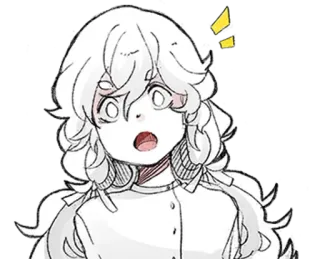 🩹 36239085 anime, garota, surpresa, chocada, exclamação telegram sticker