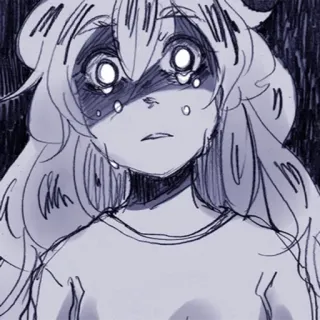 🩹 616c5689 garota anime, triste, chorando, emocional, desespero telegram sticker