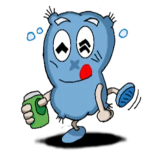 🤪 2bbf0344 desenho animado, animado, bebida, personagem, fofo, arte telegram sticker