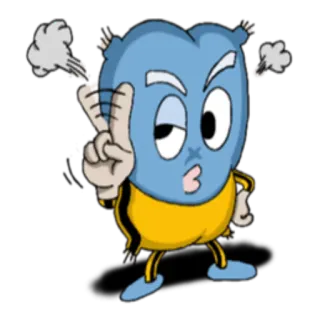 ✌️ 8c13b637 Desenho animado, Personagem, Animado, Gesto, Atitude, Bravo telegram sticker