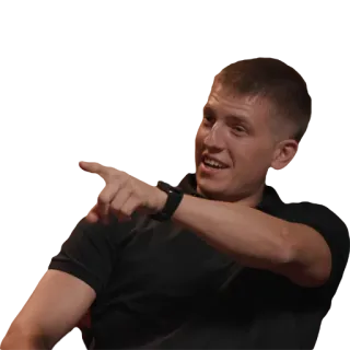 👈 60620f08 pria, menunjuk, orang, gestur, lengan whatsapp sticker