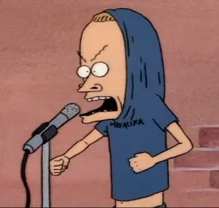 🗣 a552319e Beavis Beavis and Butt-Head METALLICA 만화, 비비스와 버트헤드, 메탈, 화난 telegram sticker