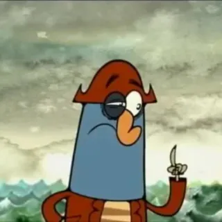 🤨 974df330 Cartoon, Pirat, Vogel, animiert, Figur telegram sticker