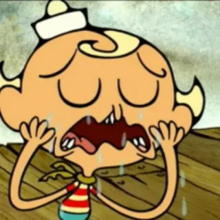 😭 9e612cf3 Flapjack The Marvelous Misadventures of Flapjack Cartoon, weinend, Flapjack, traurig, Figur telegram sticker