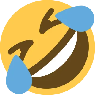 🤣 0c41ea8c 表情符号, 笑, 眼泪, 表情, 脸, 黄色 telegram sticker