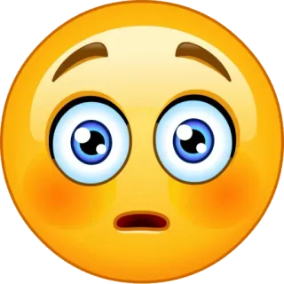 😳 2a825547 表情符号, 脸, 震惊, 惊讶, 表情, 情感, 可爱 telegram sticker