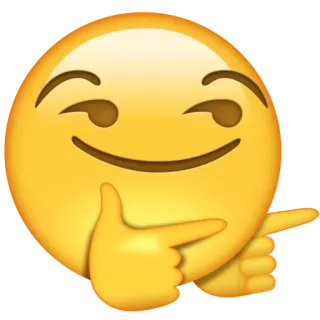 😏 32b86c8c 表情符号, 坏笑, 思考, 计划, 阴谋, 黄色, 脸 telegram sticker