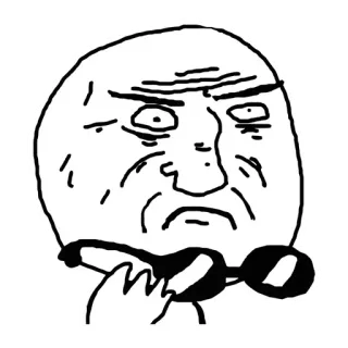 😳 70cd6ab5 表情包, 搞笑, 暴走漫画, 太阳镜 telegram sticker