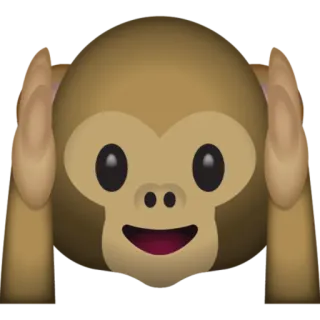🙉 79331b47 猴子, 表情符号, 不听, 动物 telegram sticker