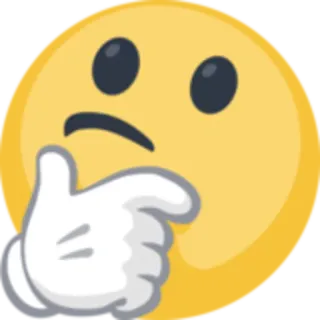 🤔 82d7ff6f 思考表情, 表情符号, 沉思, 怀疑, 问题 telegram sticker