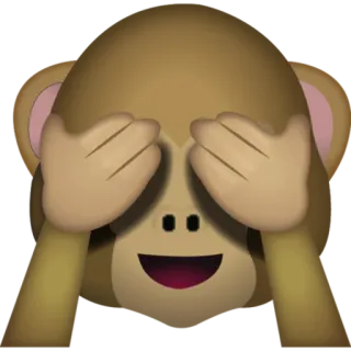 🙈 ab7a5e99 猴子, 表情符号, 非礼勿视, 动物, 卡通 telegram sticker