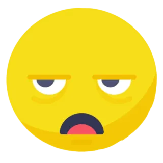 😑 c6f7892e 表情符号, 脸, 难过, 疲惫, 表情, 黄色 telegram sticker