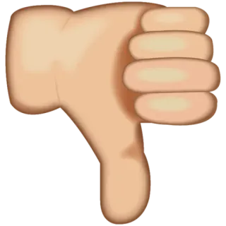 👎 db89fa8e 踩, 不喜欢, 手势, 表情符号 telegram sticker