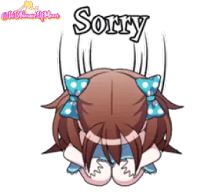 🙏 42119205 Sorry อนิเมะ, ขอโทษ, น่ารัก, ขอโทษ, อารมณ์, เศร้า whatsapp sticker