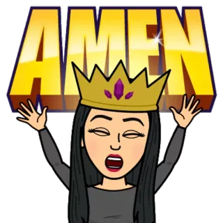 🙌 8447fa92 AMEN amen, gebet, religiös, krone, feier telegram sticker