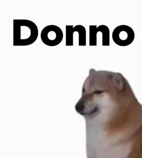 ☮️ 65cf19b9 Donno Doge, Hond, Meme, Internetmeme, Shiba Inu telegram sticker