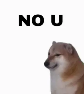 😄 aa6df122 NO U doge, meme, hond, nee jij, internetmeme telegram sticker