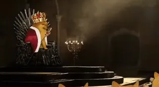 🤴 fc35d4ee doge, król, tron, korona, mem, pies, królewski telegram sticker