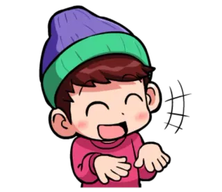 😄 61bb2b9e kreskówka, szczęśliwy, dziecko, dziecko, słodki, uśmiech telegram sticker