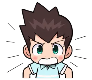 😳 716ec274 Anime, Postać, Kreskówka, Animacja, Zmartwiony, Zaniepokojony telegram sticker