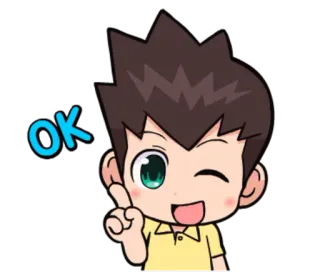 👌 77cb92fd OK ok, zgoda, kreskówka, akceptacja, gest, słodki, pozytywny telegram sticker