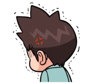 😠 ad6036d2 zły, zdenerwowany, sfrustrowany, postać z kreskówki, anime telegram sticker