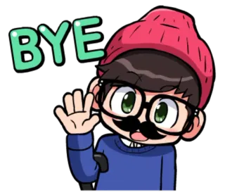 👋 d4a093a2 BYE pa, kreskówka, machanie, pożegnanie, do widzenia, animowany, słodki telegram sticker