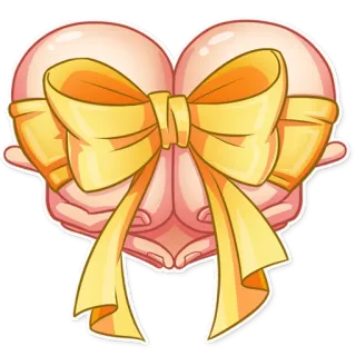 💝 13b201b7 сердце, ягодицы, бант, розовый, стикер, любовь telegram sticker