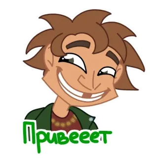 🖐 fecb8f8f Привееет 漫画, こんにちは, 挨拶, キャラクター telegram sticker