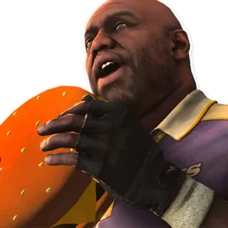 😋 4ee77536 Coach Left 4 Dead 2 trainer, left 4 dead 2, videospiel, charakter, burger, essen telegram sticker