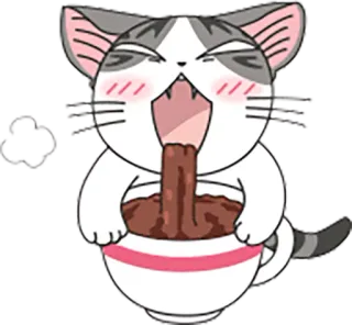 ☕ c06d9245 cat, kitten, cute, animal, pet, coffee, tea telegram sticker