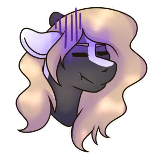 😐 09814559 poney, dessin animé, autocollant, cheval, animal, mignon telegram sticker